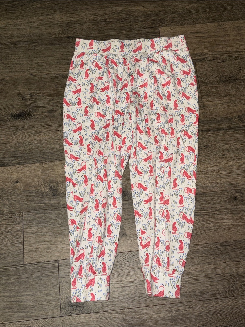 Roller Rabbit Women's Pajama Top in White with Pink & Blue Prints
